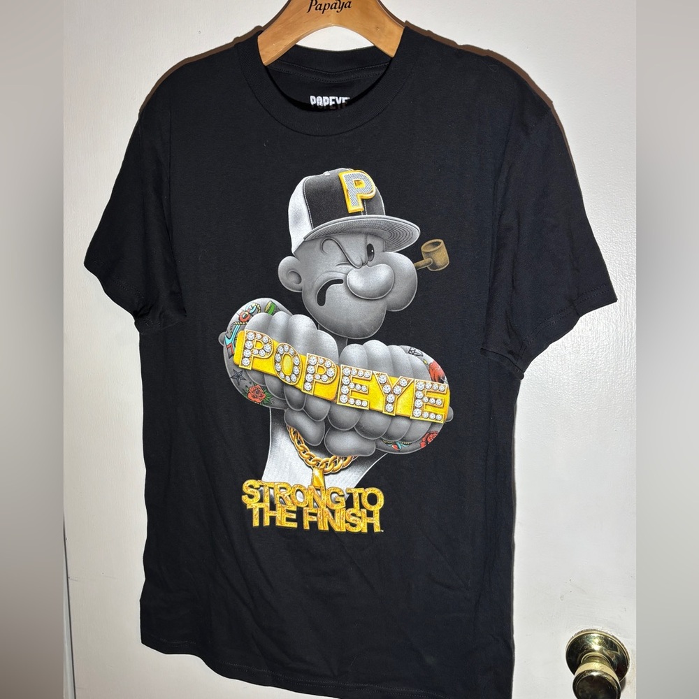 Popeye Strong to the Finish Graphic Tee Black Size M